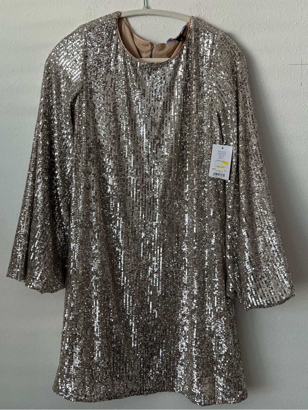 Gold Sequin Shift Dress
